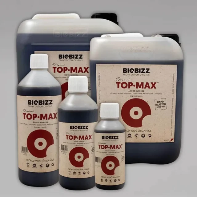 BioBizz Top-Max organischer Blütestimulator in verschiedenen Flaschengrößen