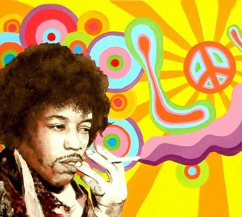 Jimi Hendrix im Cannabisrausch