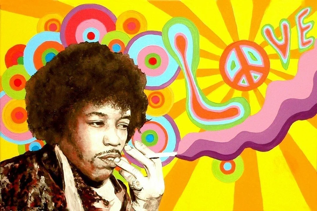 Jimi Hendrix im Cannabisrausch